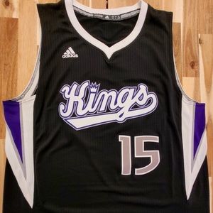 Demarcus Cousins - Sacramento Kings -  Black Adidas Jersey (L) +2 length